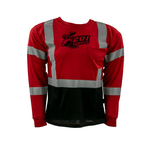 GSS Safety Long Sleeve T-Shirt Blue with Black Bottom Thumbnail