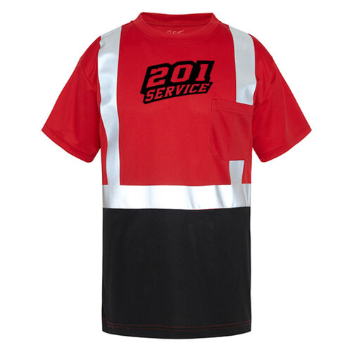 GSS Safety Class 2 Short Sleeve T-Shirt Blue with Black Bottom Thumbnail